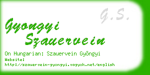 gyongyi szauervein business card