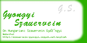 gyongyi szauervein business card
